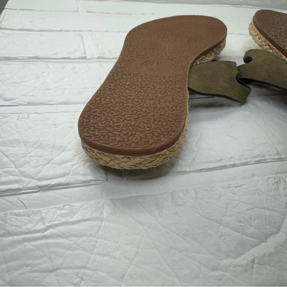 Zara Shoes | Nwt Zara Suede Sandals | Color: Brown/Green |
Size: 36 - Picture 11 of 12